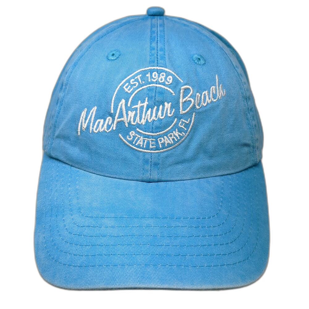 Royal Resortwear Baseball Cap Blue White One Size MacArthur Beach State Park Hat